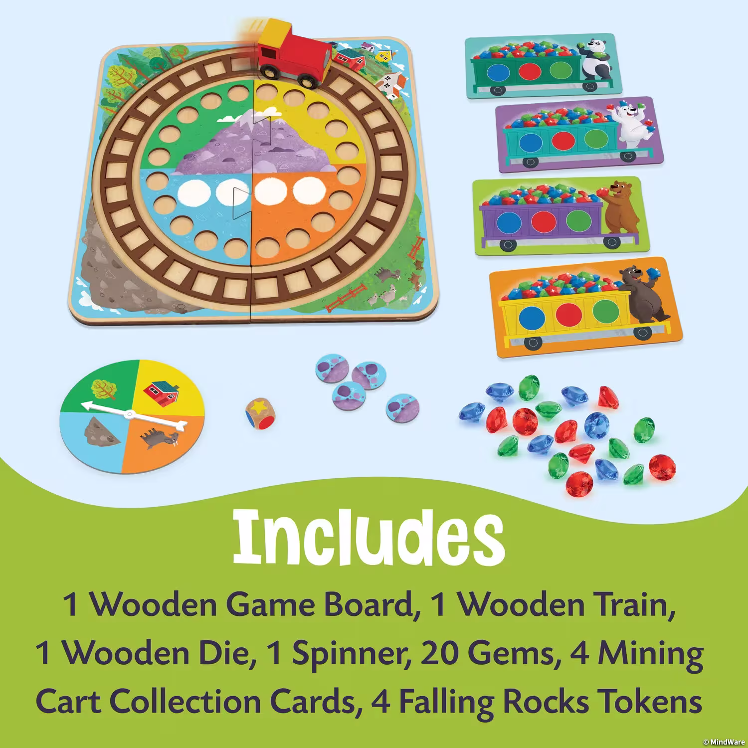 'Round the Mountain Board game peaceable kingdom mindware