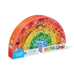 100 Pc Rainbow Animals Puzzle Crocodile Creek
