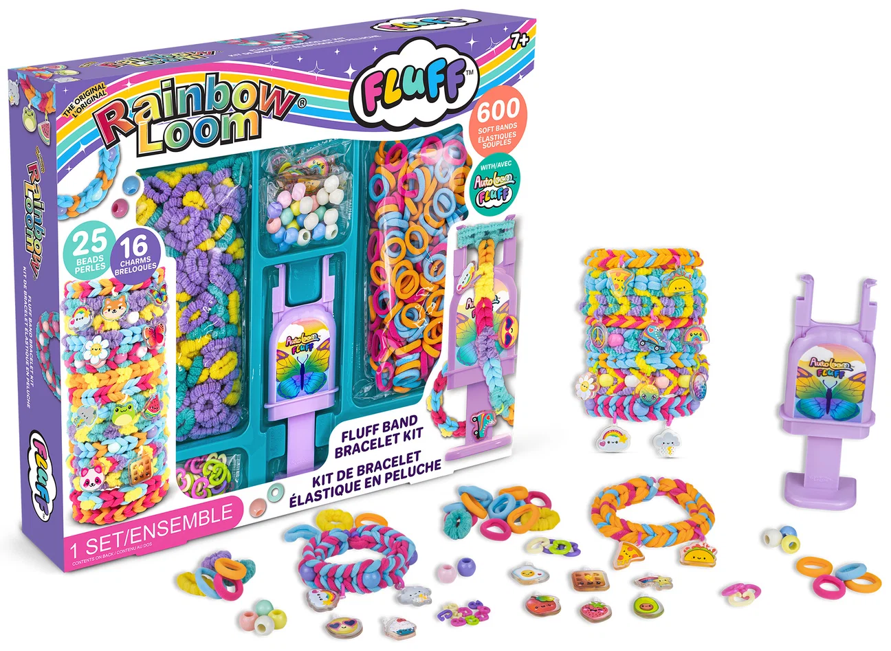 Rainbow Loom Fluff Band Bracelet Kit Choon's Design Bracelet and Accessory Craft Kit 8+