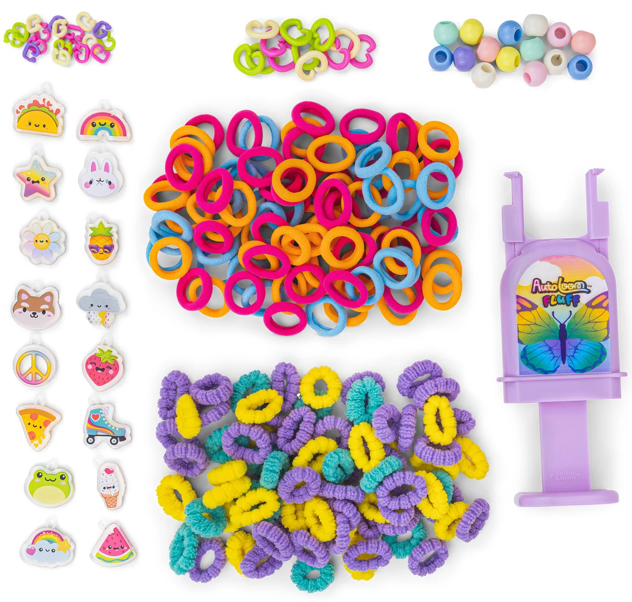 Rainbow Loom Fluff Band Bracelet Kit Choon's Design Bracelet and Accessory Craft Kit 8+