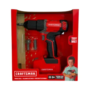 Craftsman Battery Powered Power Drill by Toysmith Red Toy Drill in Packaging Ages 3+