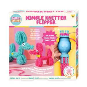 Nimble Knitter Flipper Knitting Craft Kit Packaging Bright Stripes
