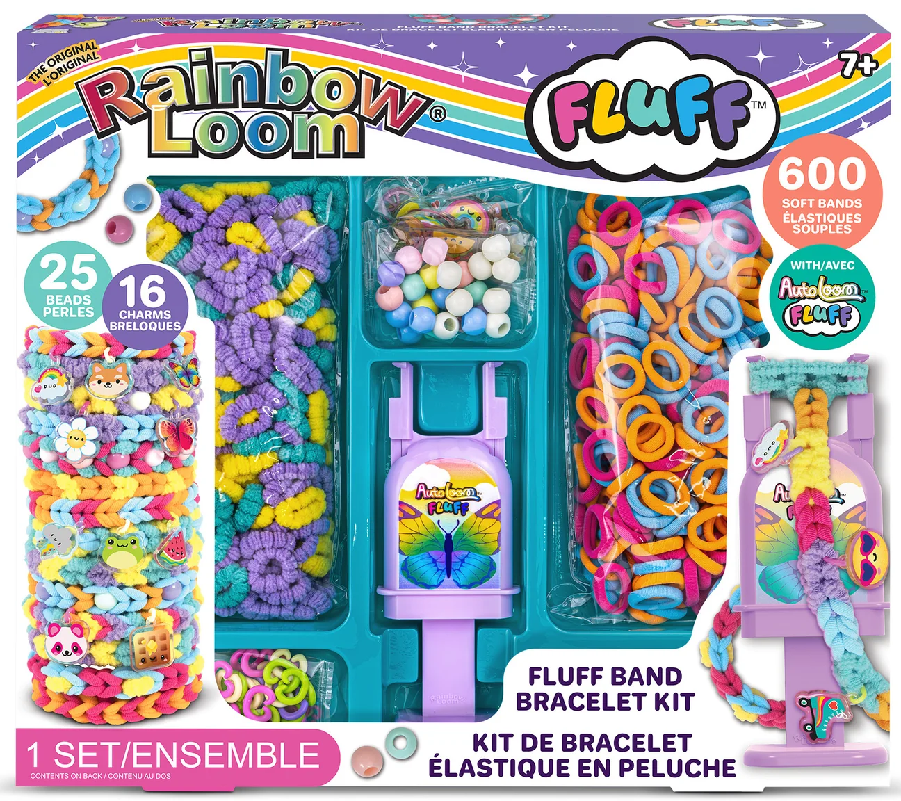Rainbow Loom Fluff Band Bracelet Kit Choon's Design Bracelet and Accessory Craft Kit 8+