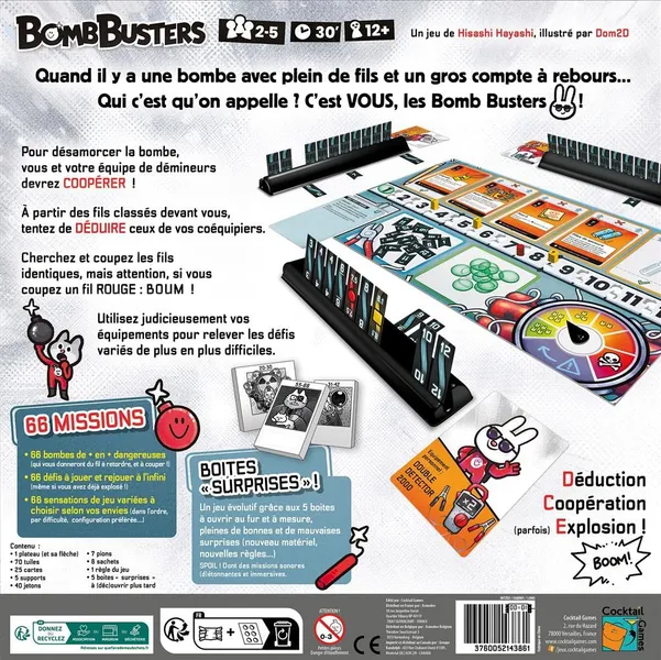 Bomb Busters Game Rear Packaging