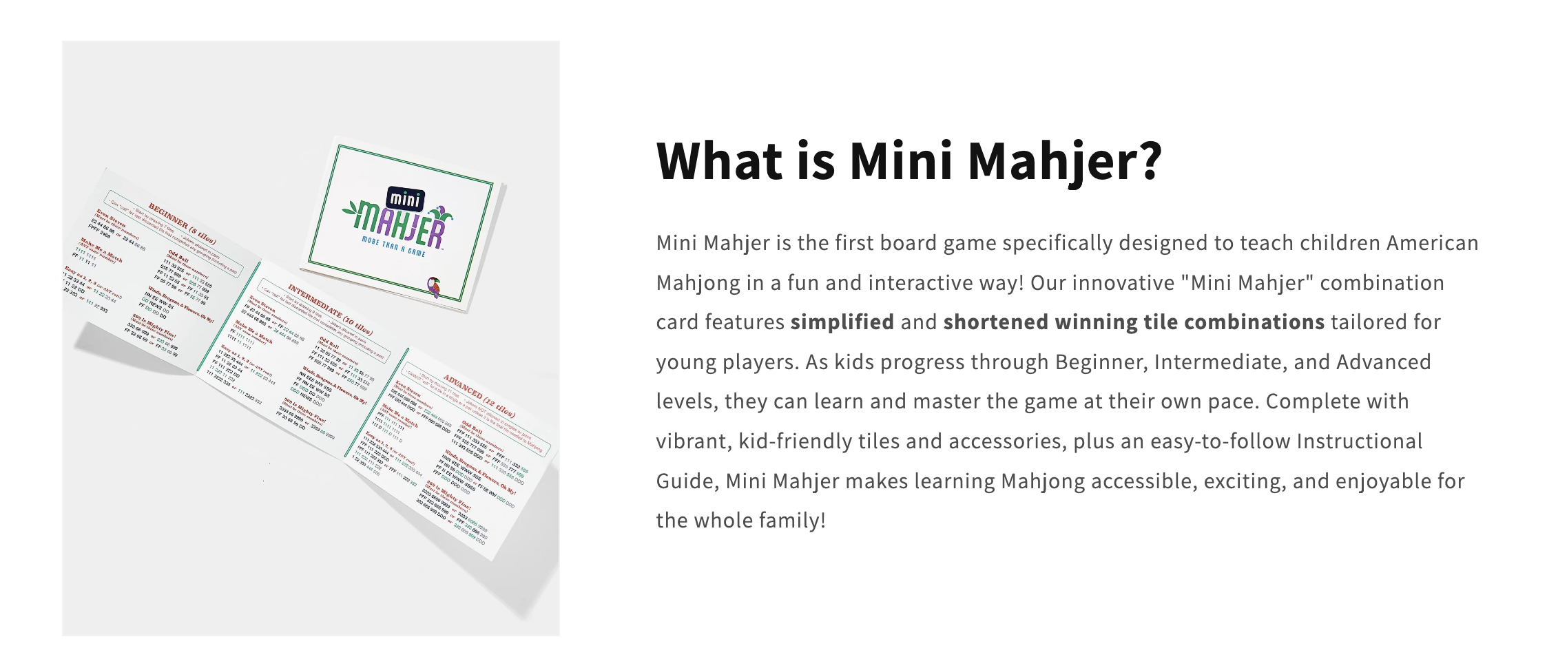 Complete Game: Woodlands Edition Mini Mahjer LLC Beginner Friendly American Mahjong Game Woodland Themed Tiles
