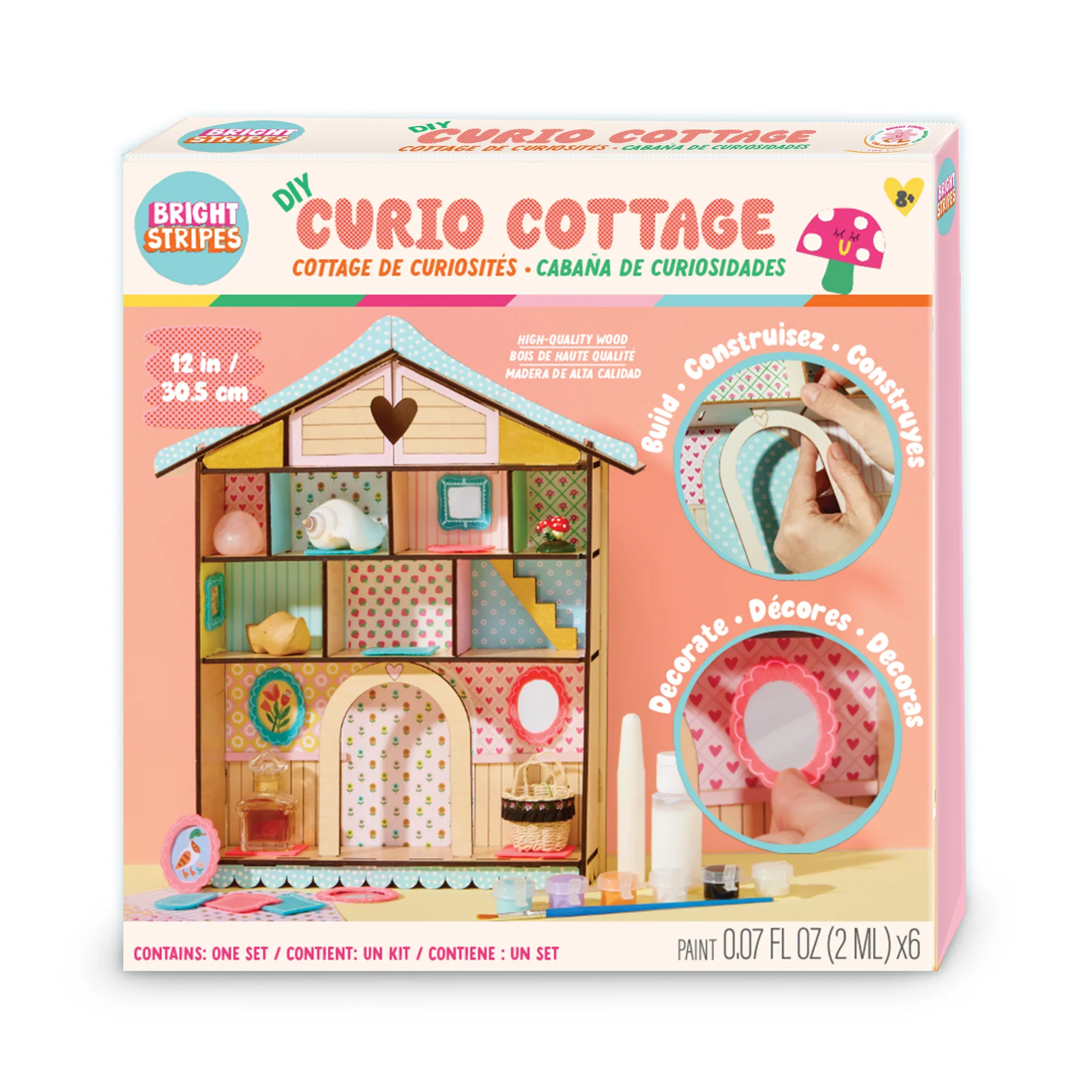 DIY Curio Cottage Bright Stripes Front Packaging Ages 8+ Arts and Crafts Kit