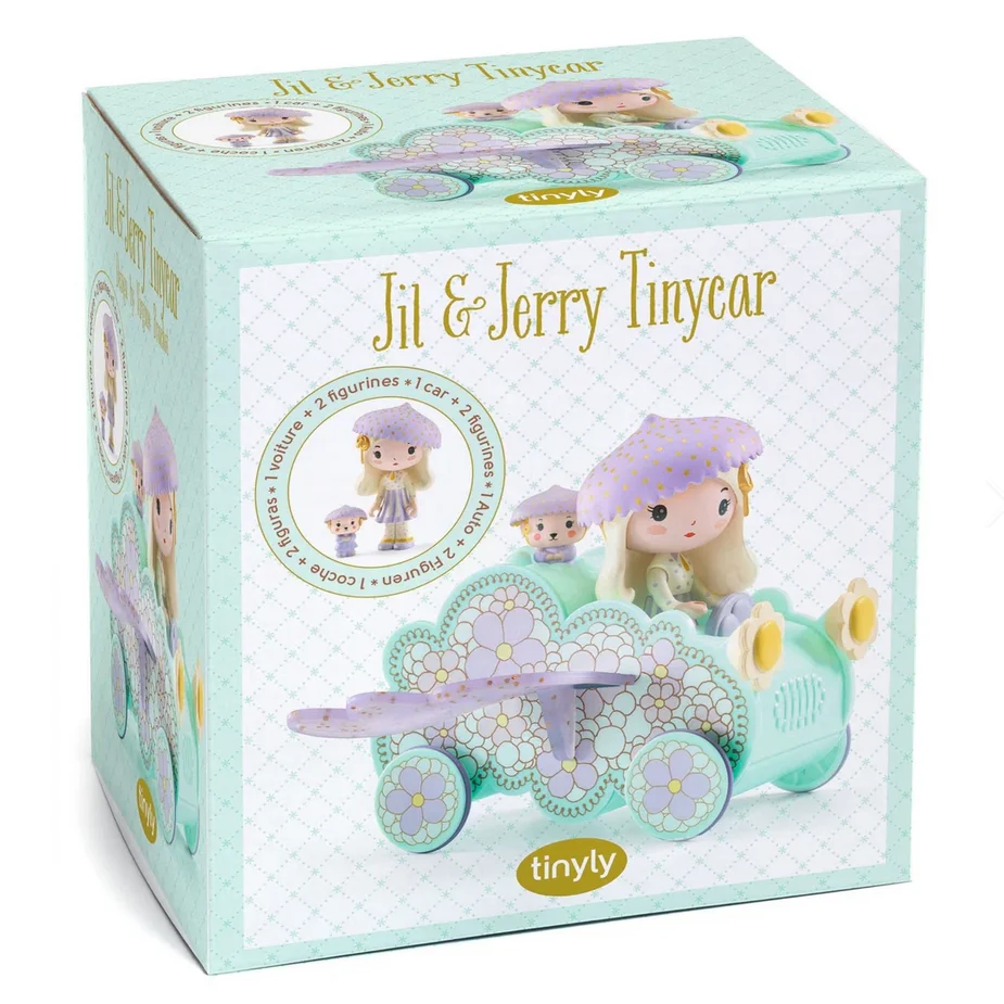 DJECO Tinyly Figurines Jil and Jerry Tinycar
