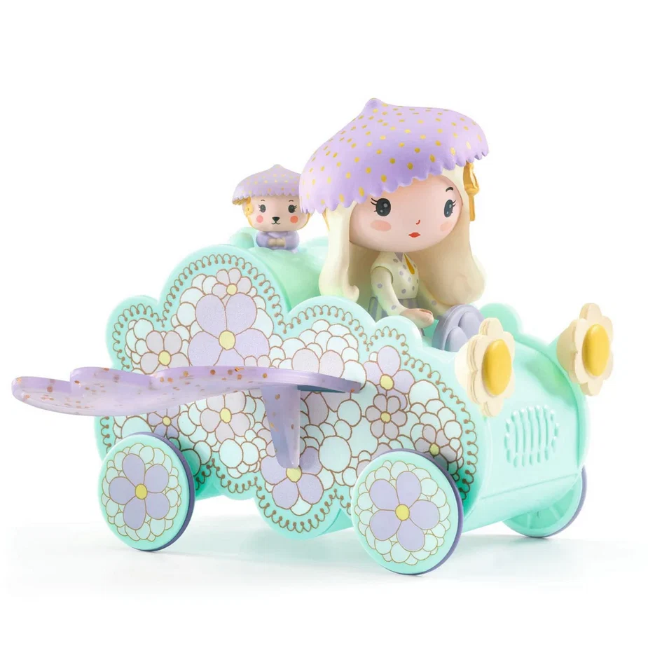 DJECO Tinyly Figurines Jil and Jerry Tinycar