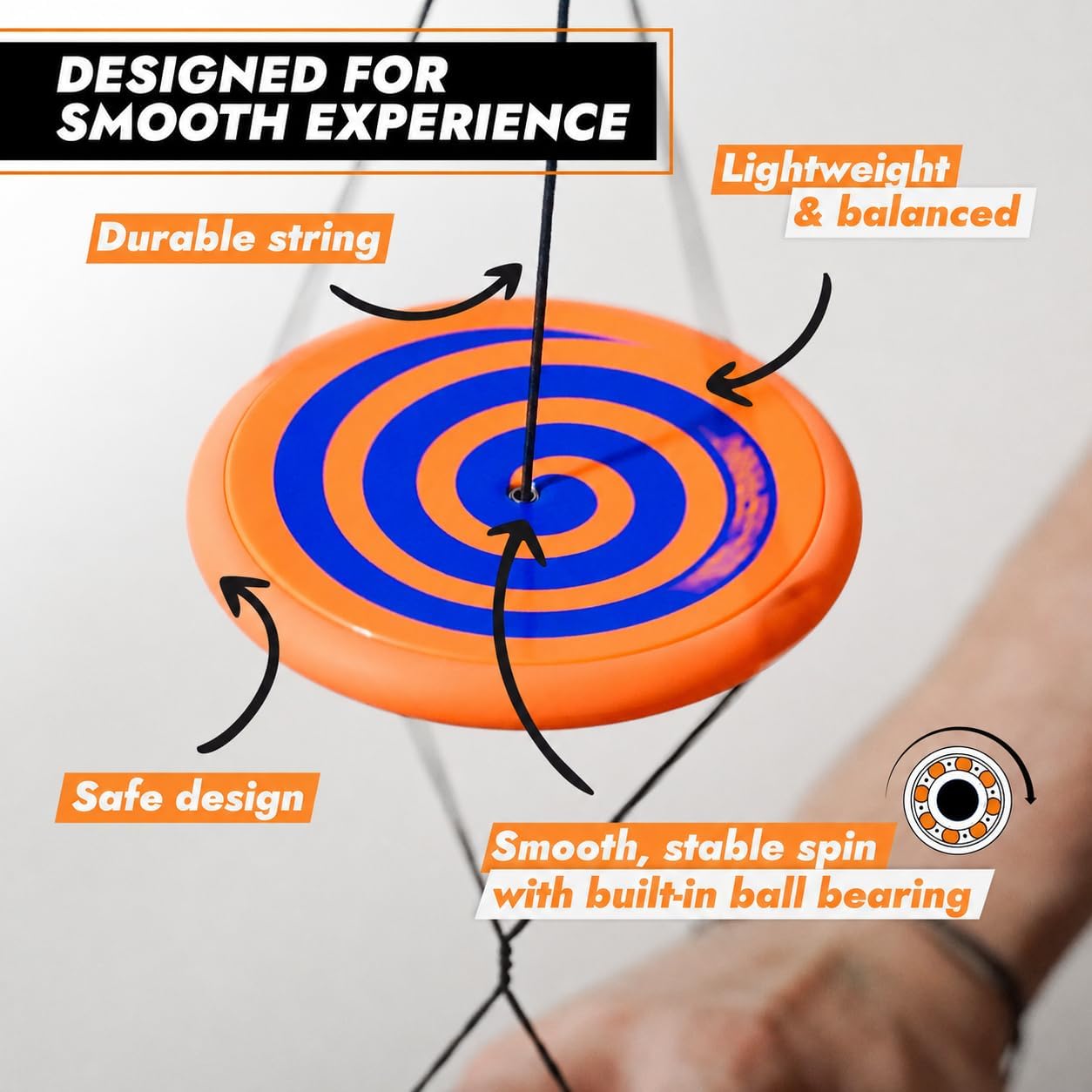 Yo-Spin The Yo-Yo Spinner Metallic Blue Specification Image