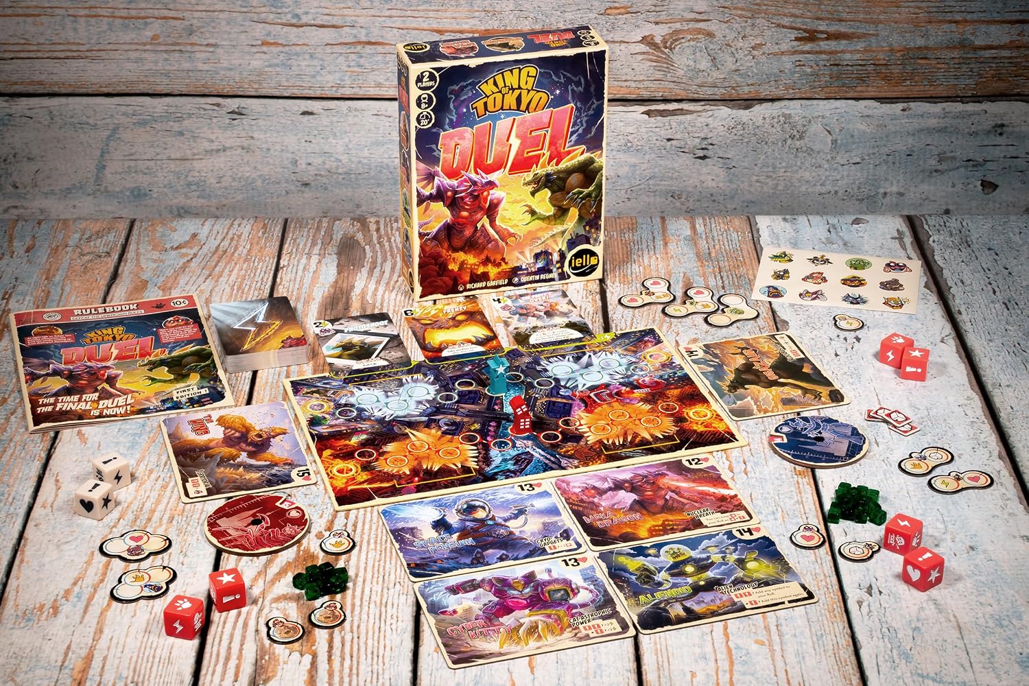 King of Tokyo Duel Dice Game Components