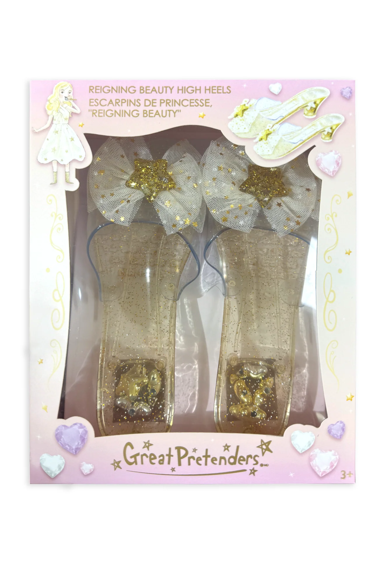 Reigning Beauty High Heels Gold Front of Package